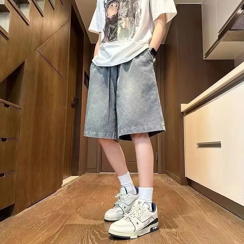 Men's Shorts Jeans Blue Denim  - огляд і ціна Men'S Fashion With Baggy Jeans