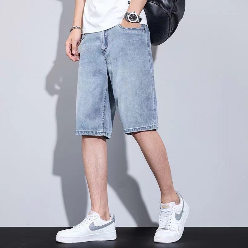 Men's Shorts Jeans Blue Denim  - огляд і ціна Men'S Fashion With Baggy Jeans