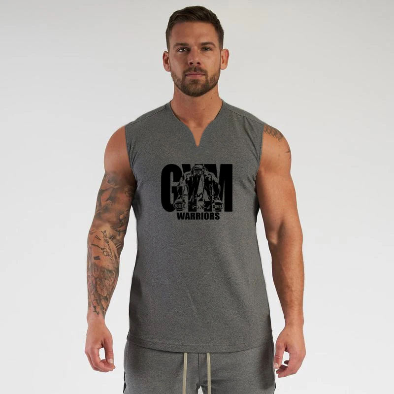 Summer Running V Neck Vests Gy - огляд і ціна Muscle Tee Workout