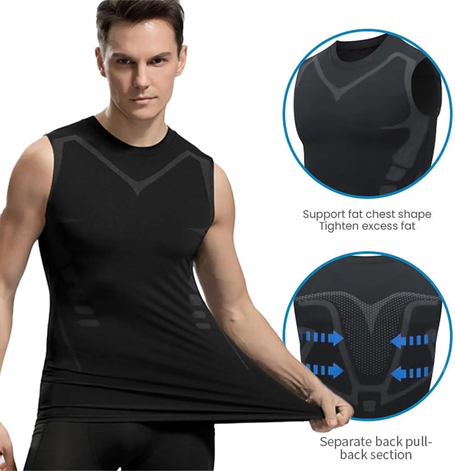Compression Tank Top Mens Gym  - огляд і ціна Muscle Tee Workout