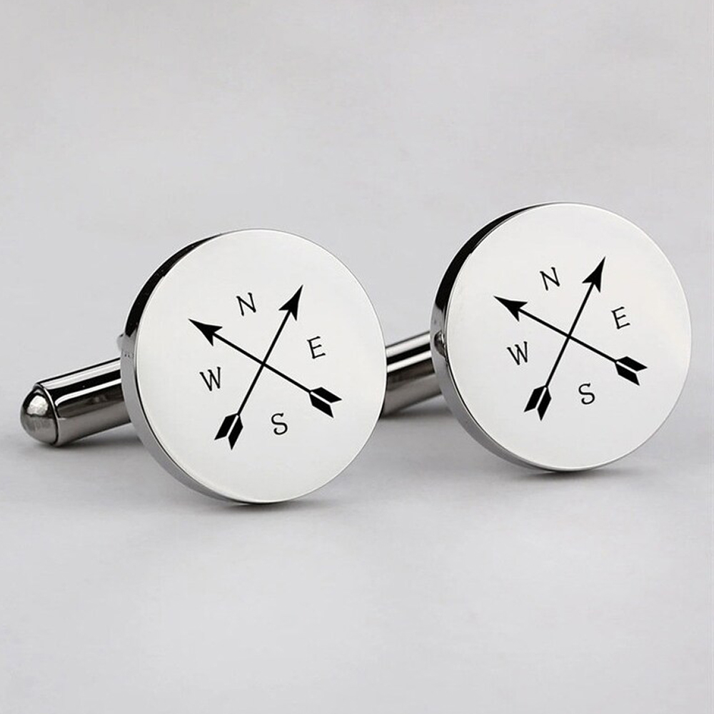 Men Custom Round Engraved Cuff - огляд і ціна Mens Fashion Dress Shirts