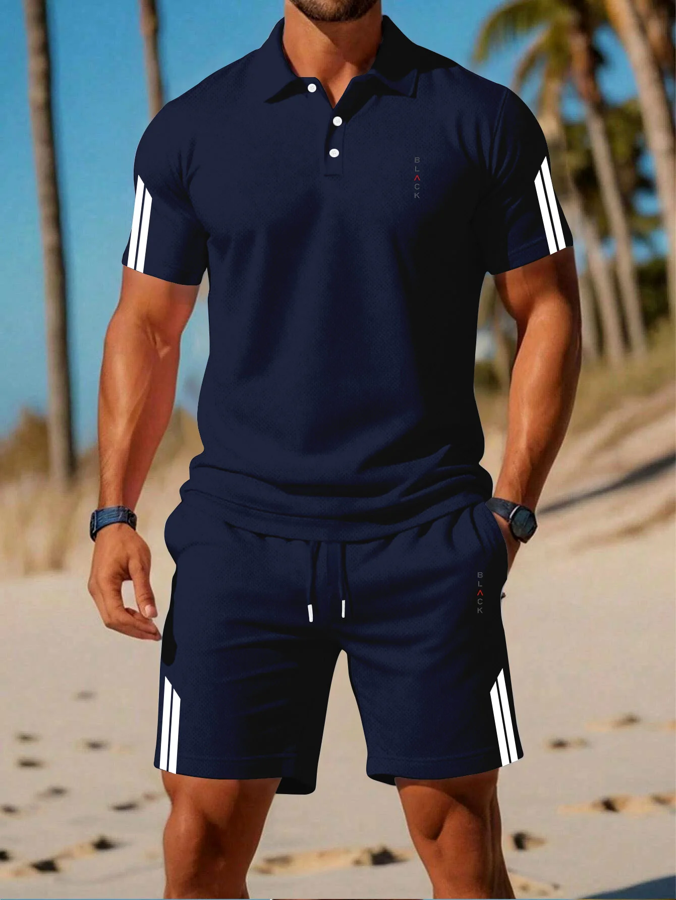 Summer new men's polo shirt se - огляд і ціна Polo Shirt Slim