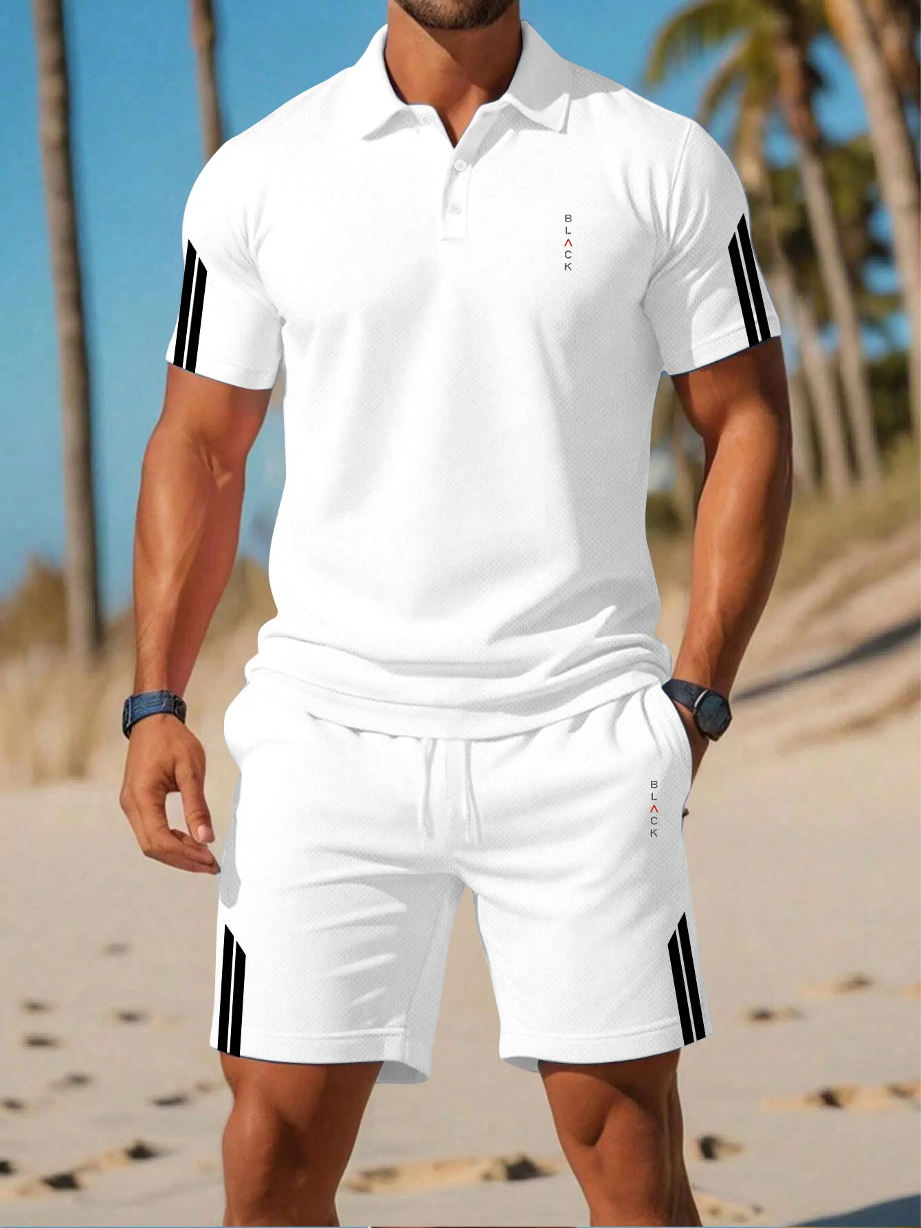 Summer new men's polo shirt se - огляд і ціна Polo Shirt Slim