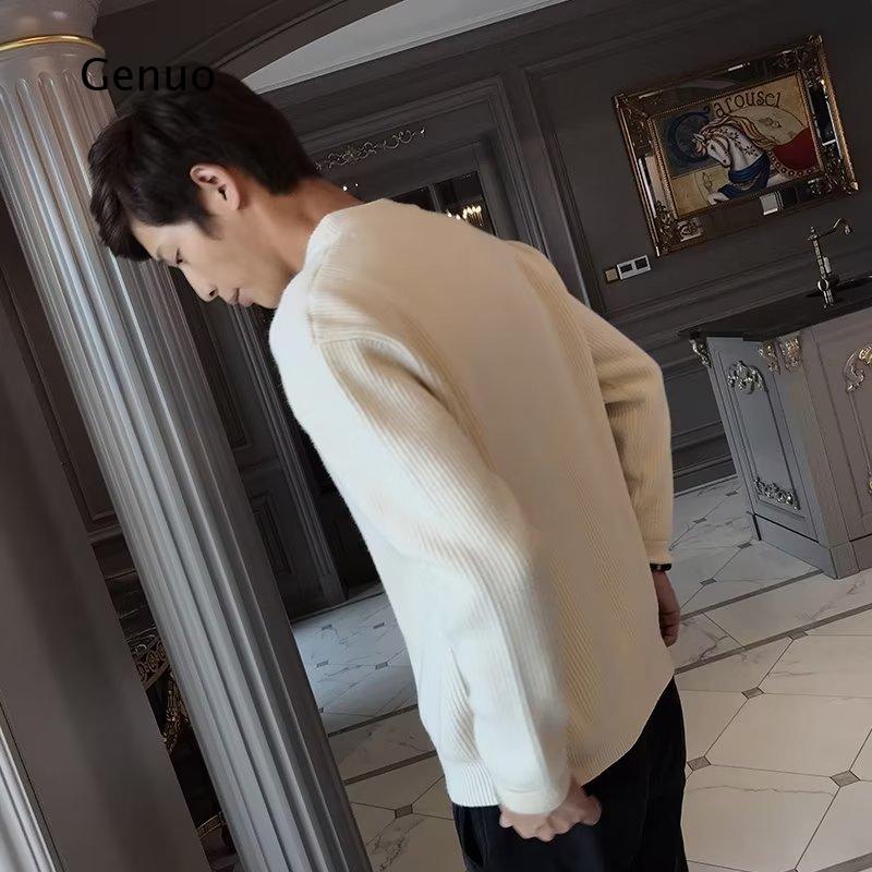 Men Solid Color Lapel Knit Car - огляд і ціна Slim Fit Blazer Men