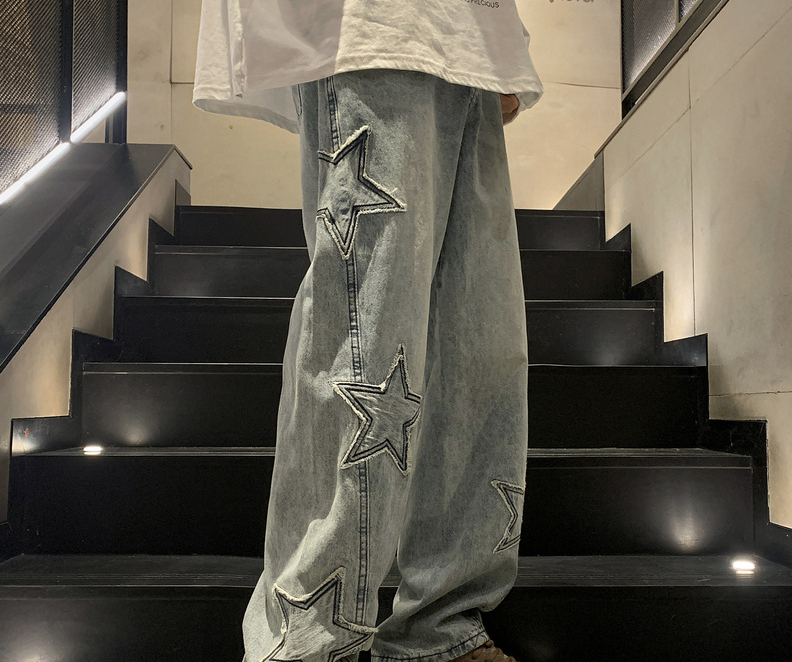 New Fashion Five-pointed Star  - огляд і ціна Men'S Fashion With Baggy Jeans
