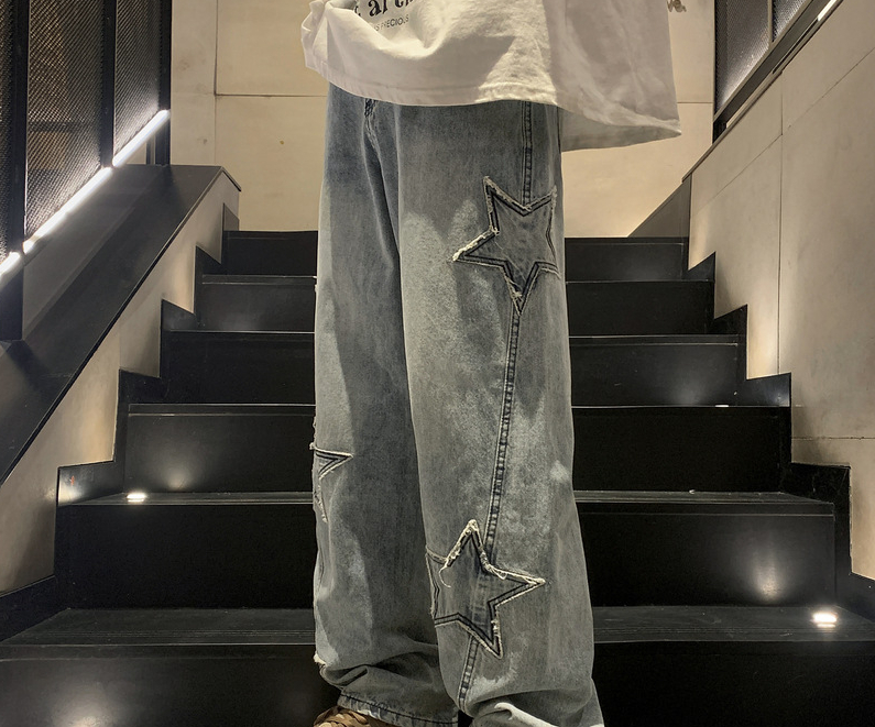 New Fashion Five-pointed Star  - огляд і ціна Men'S Fashion With Baggy Jeans