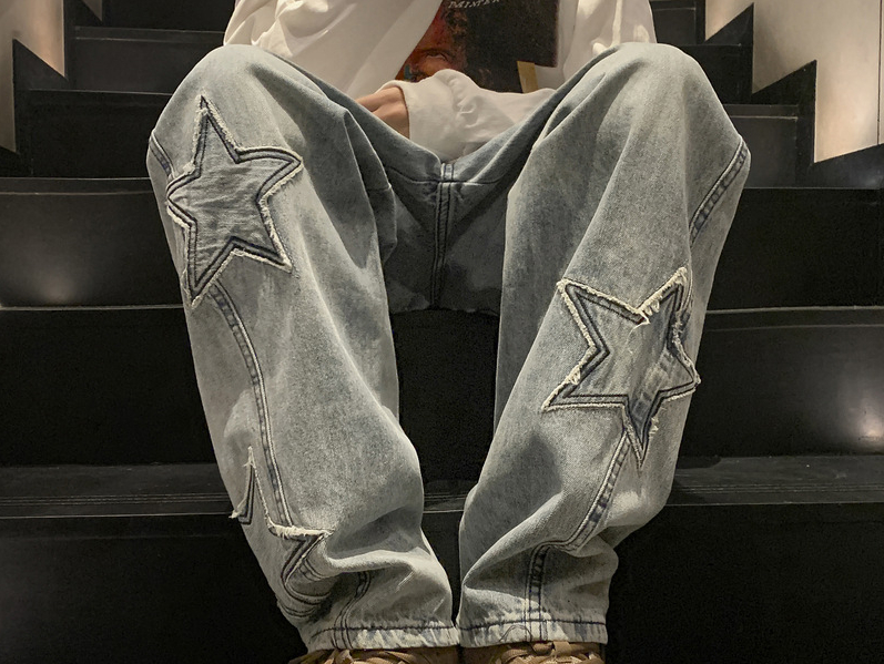 New Fashion Five-pointed Star  - огляд і ціна Men'S Fashion With Baggy Jeans