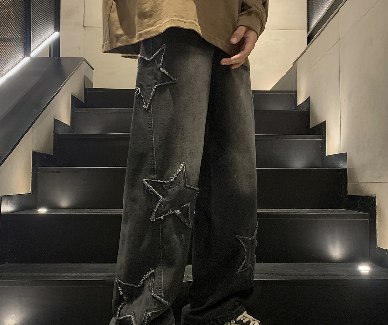 New Fashion Five-pointed Star  - огляд і ціна Men'S Fashion With Baggy Jeans