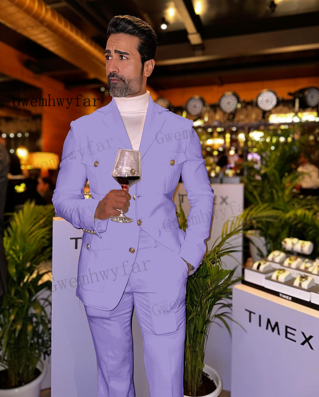 Gwenhwyfar Mint Green Affrica  - огляд і ціна Slim Fit Blazer Men