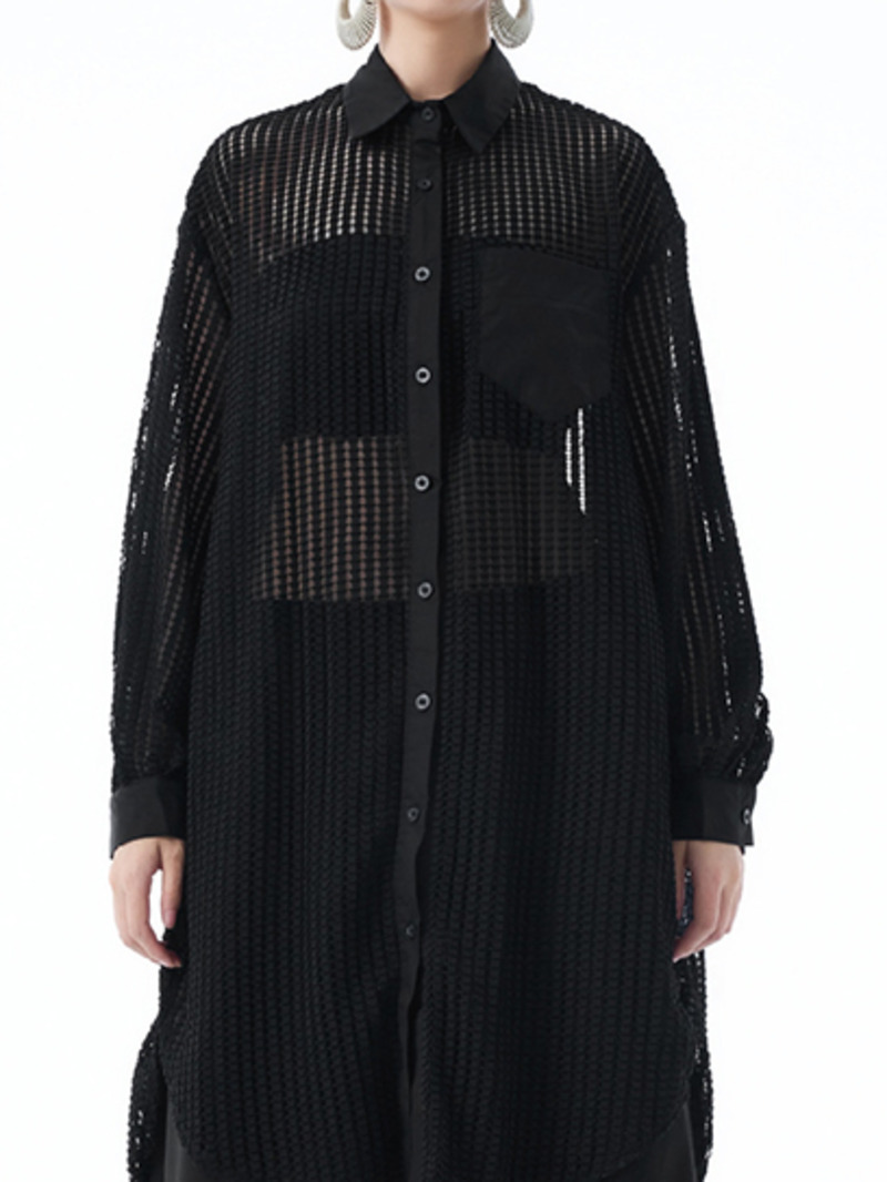 Women Hollow Grid Black Out Bi - огляд і ціна Men'S Fashion X