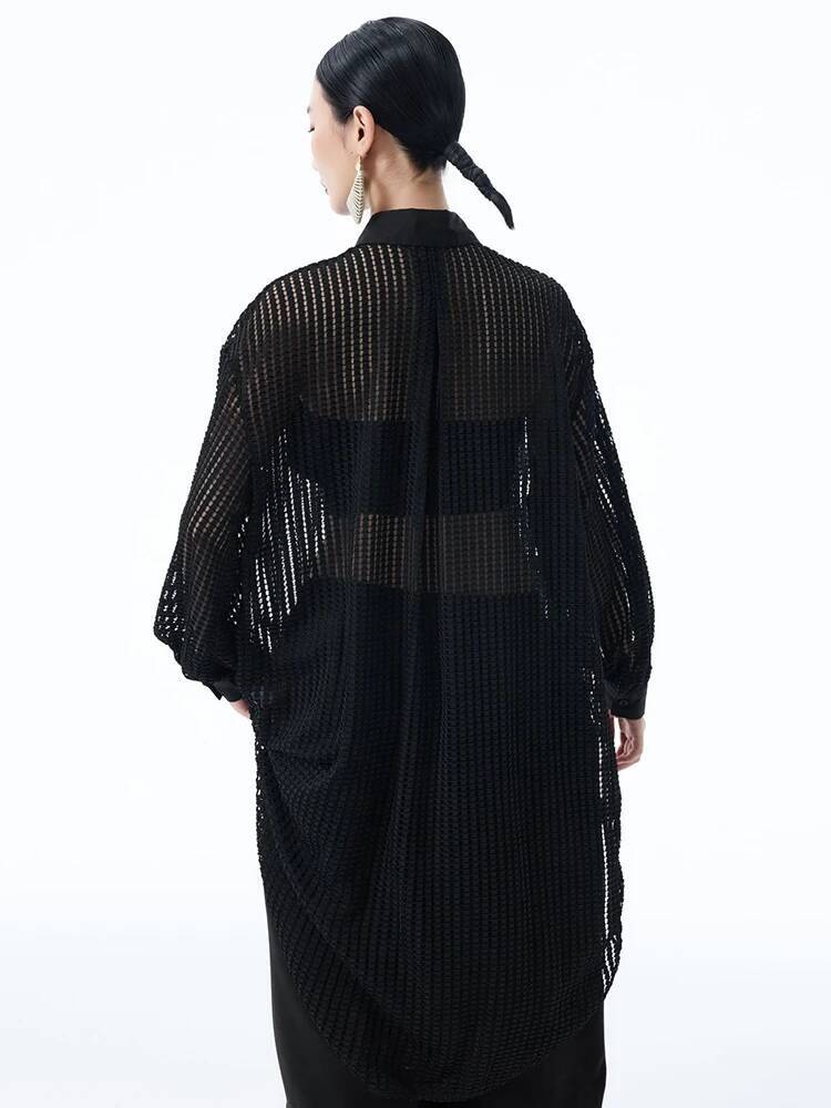 Women Hollow Grid Black Out Bi - огляд і ціна Men'S Fashion X